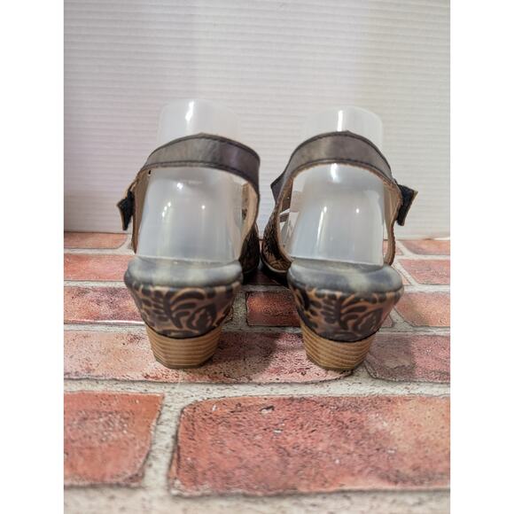 L Artiste Noreen Brown Sandals By Spring Step Size 41 US Sz 9.5 Leather Strappy - Picture 4 of 8
